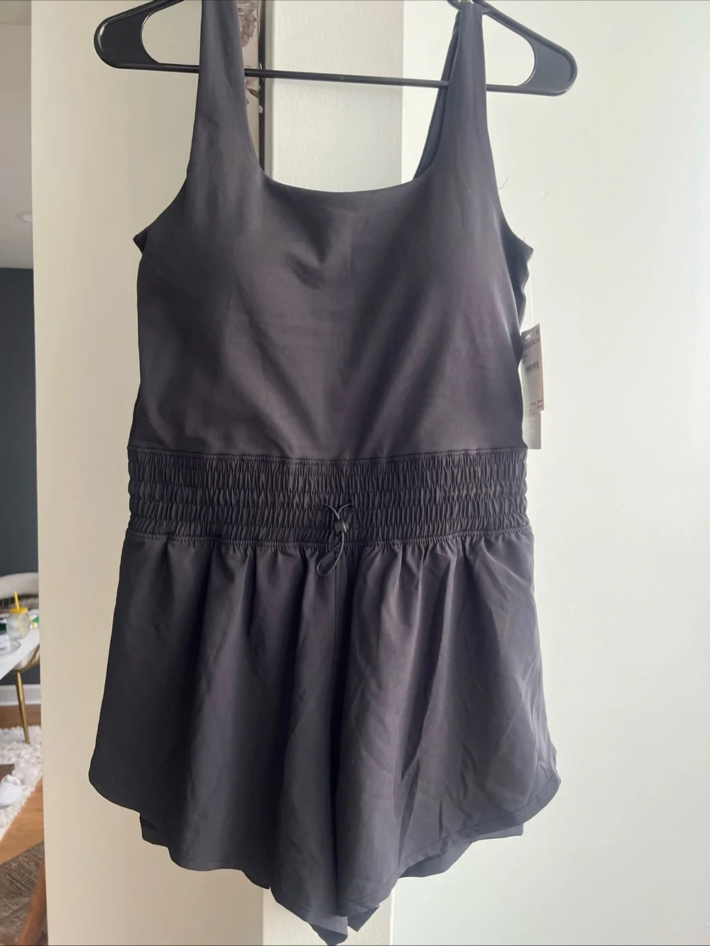 Yogalicious Lux Short Romper Black  NWT Size medium